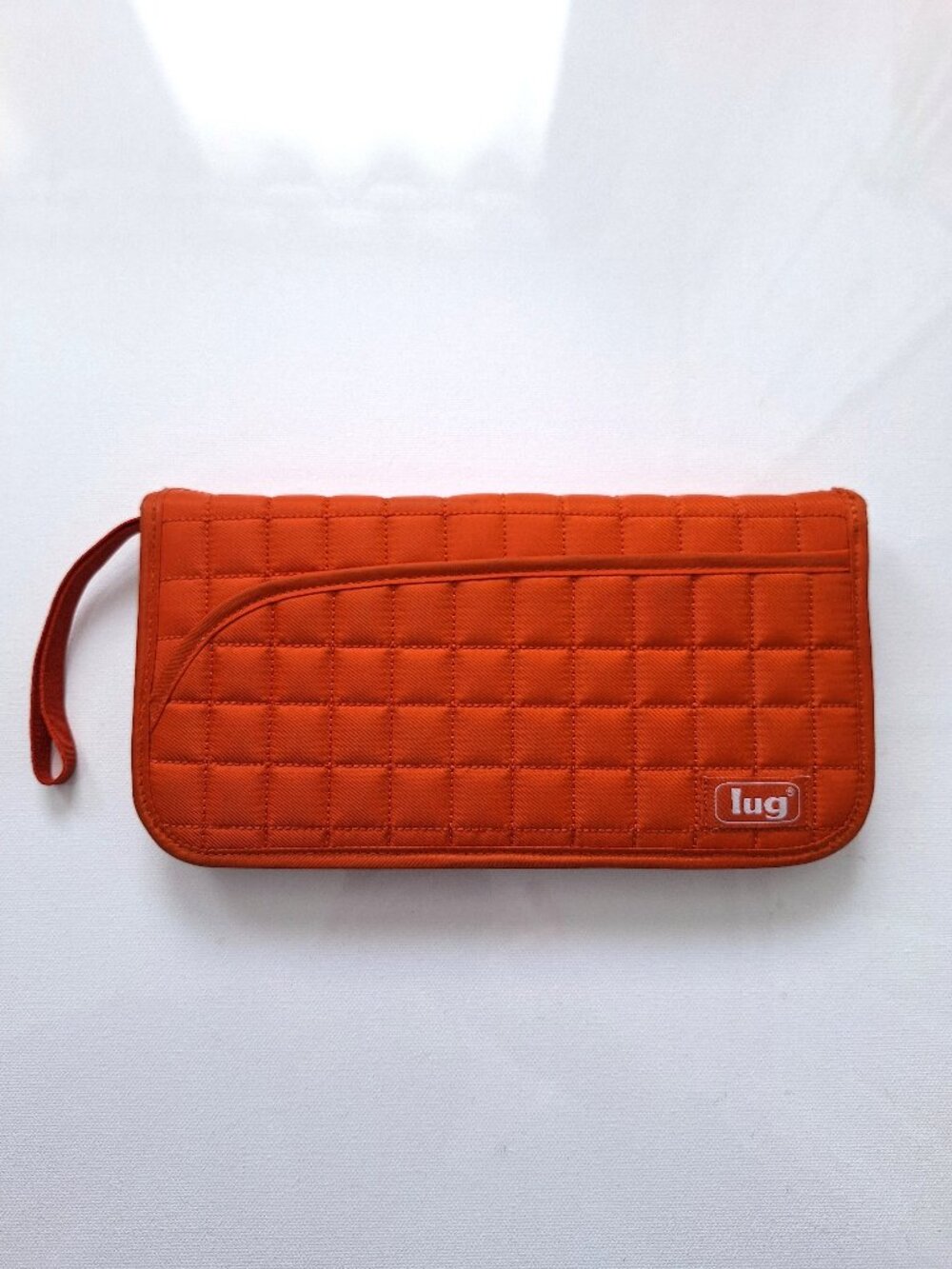 Lug Orange Quilted Travel Wallet Wristlet